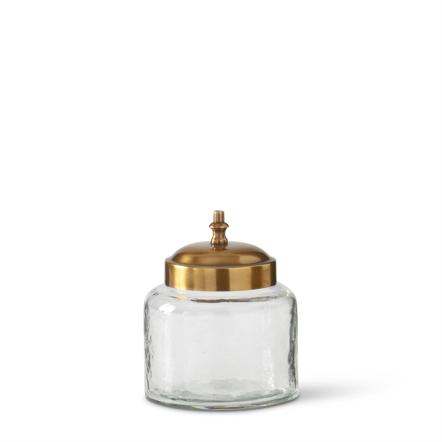 6.25 Inch Hammered Glass Container
