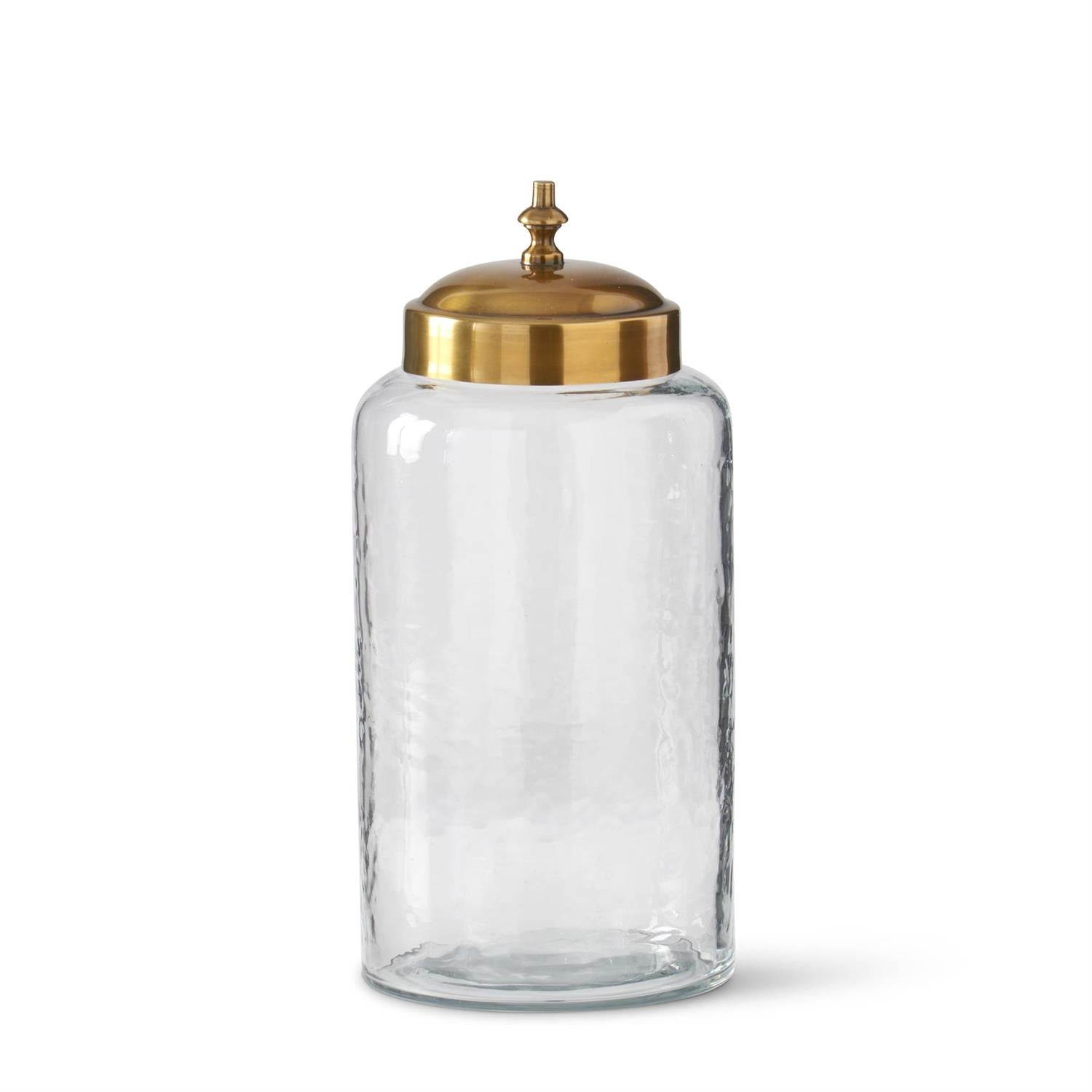 11 Inch Hammered Glass Container