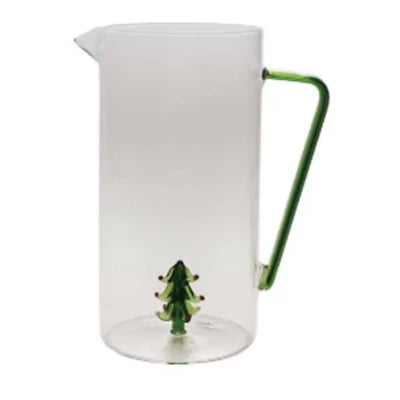 3 Quart Glass Pitcher with Tree Inside