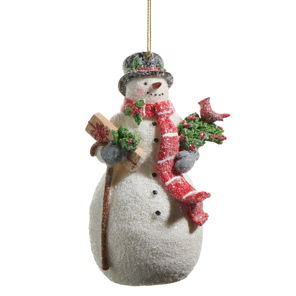 5" Holiday Snowman Ornament