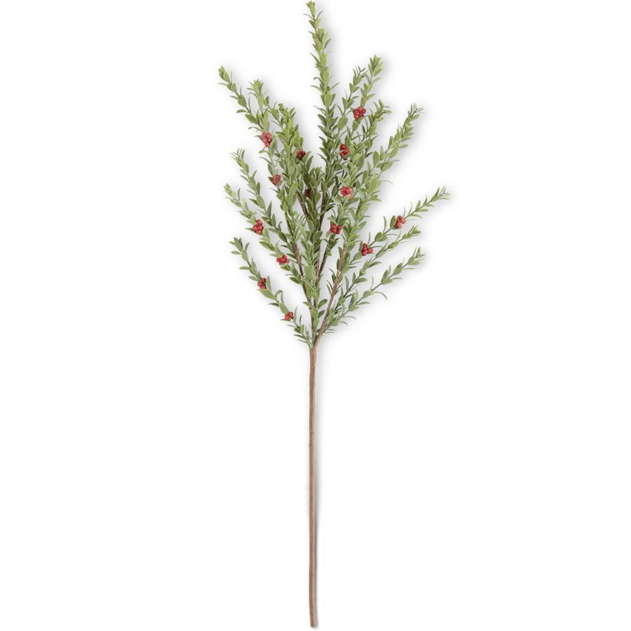 33 Inch Real Touch Myrtle Branch with Red Berries