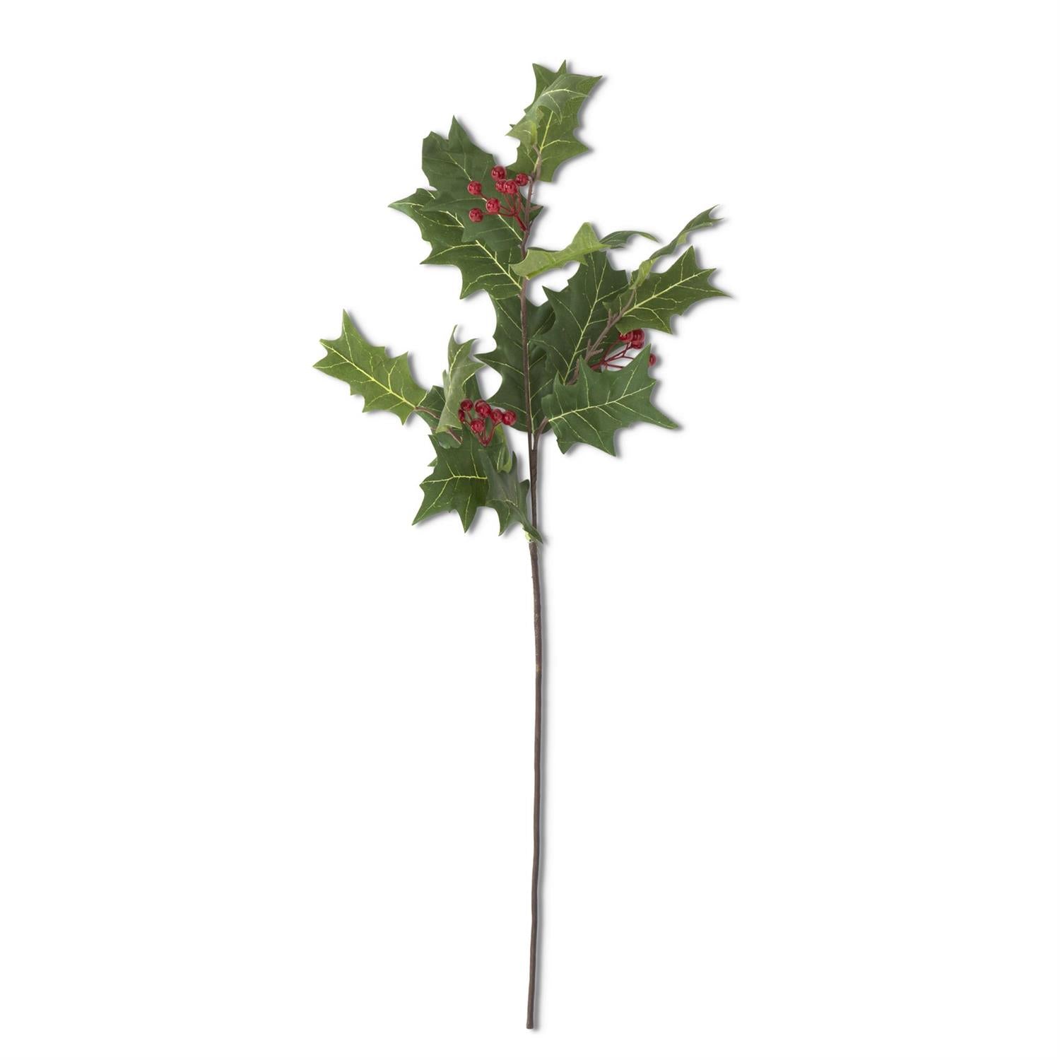 30 Inch Holly with Red Berry Stem