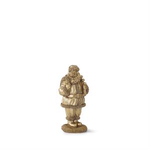 11.75 Inch Antique Gold Resin Santa