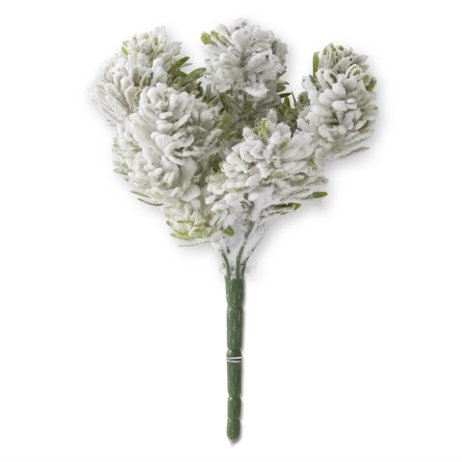 8.5 Inch Flocked Sedum Pick