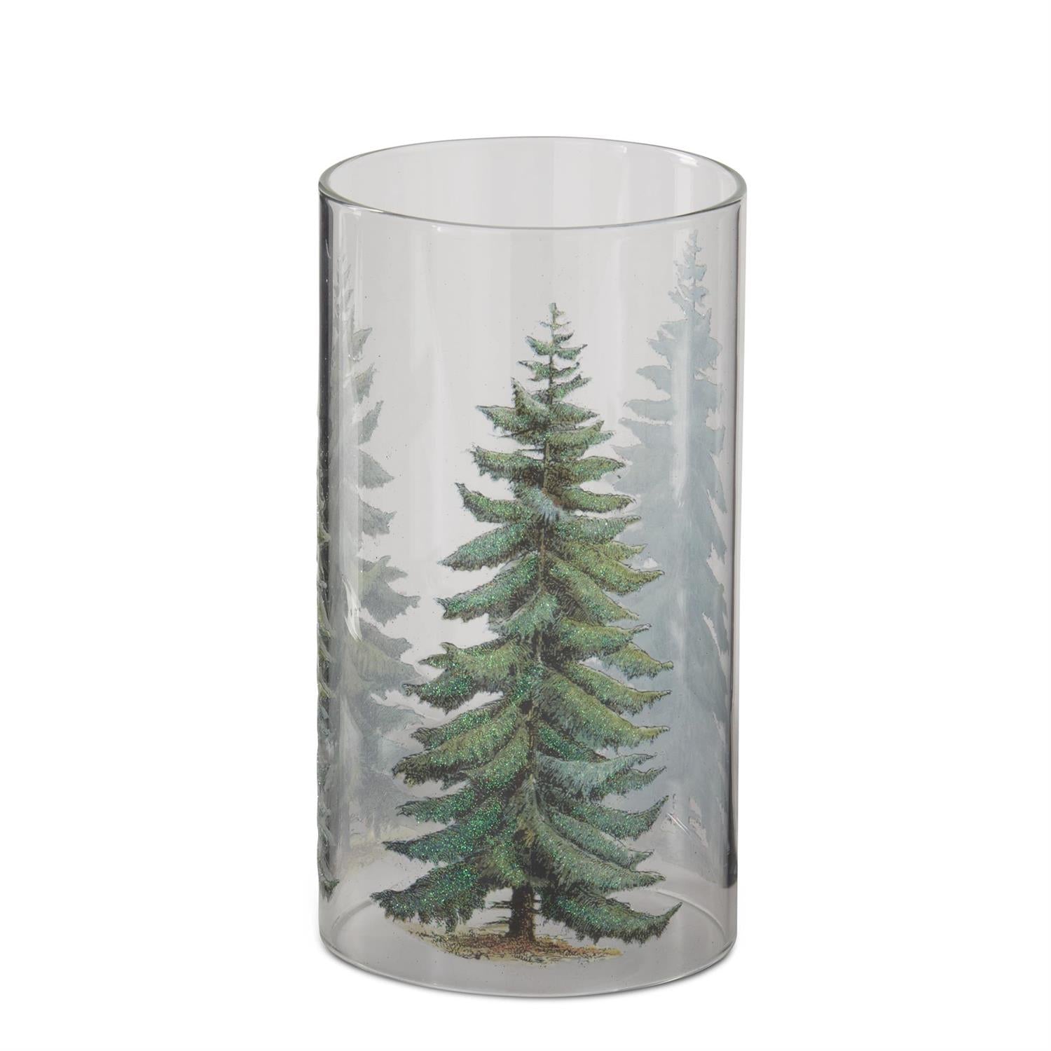 Clear Glass Christmas Tree Candle Slip Cover