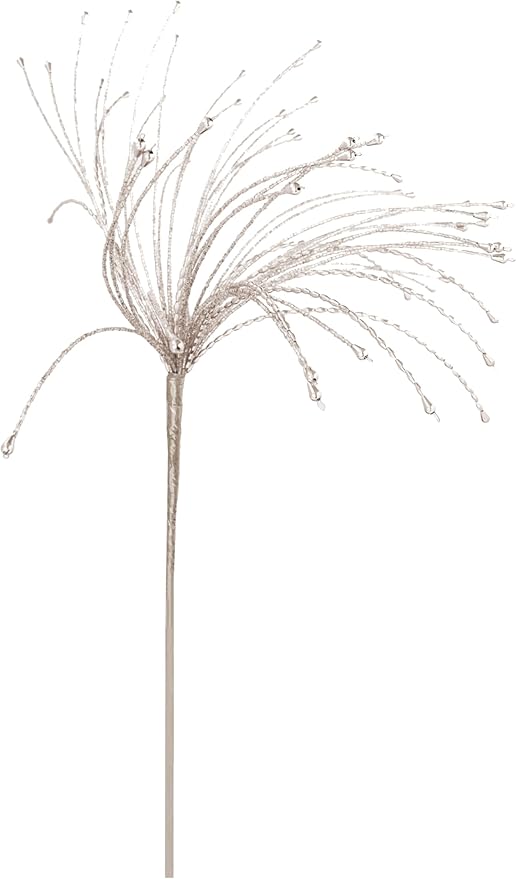 Metal & Glass Beaded Spray-Silver Finish