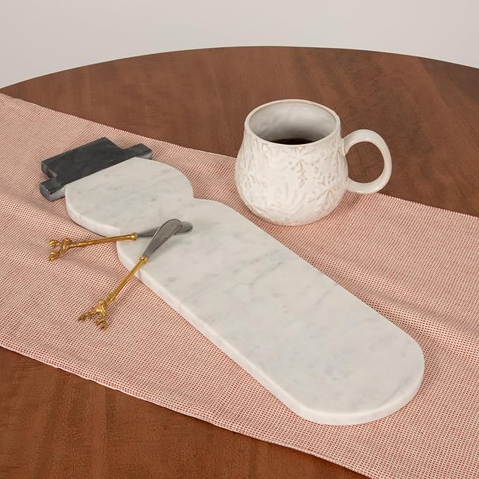 Marble Snowman Shaped Cheese/Cutting Board