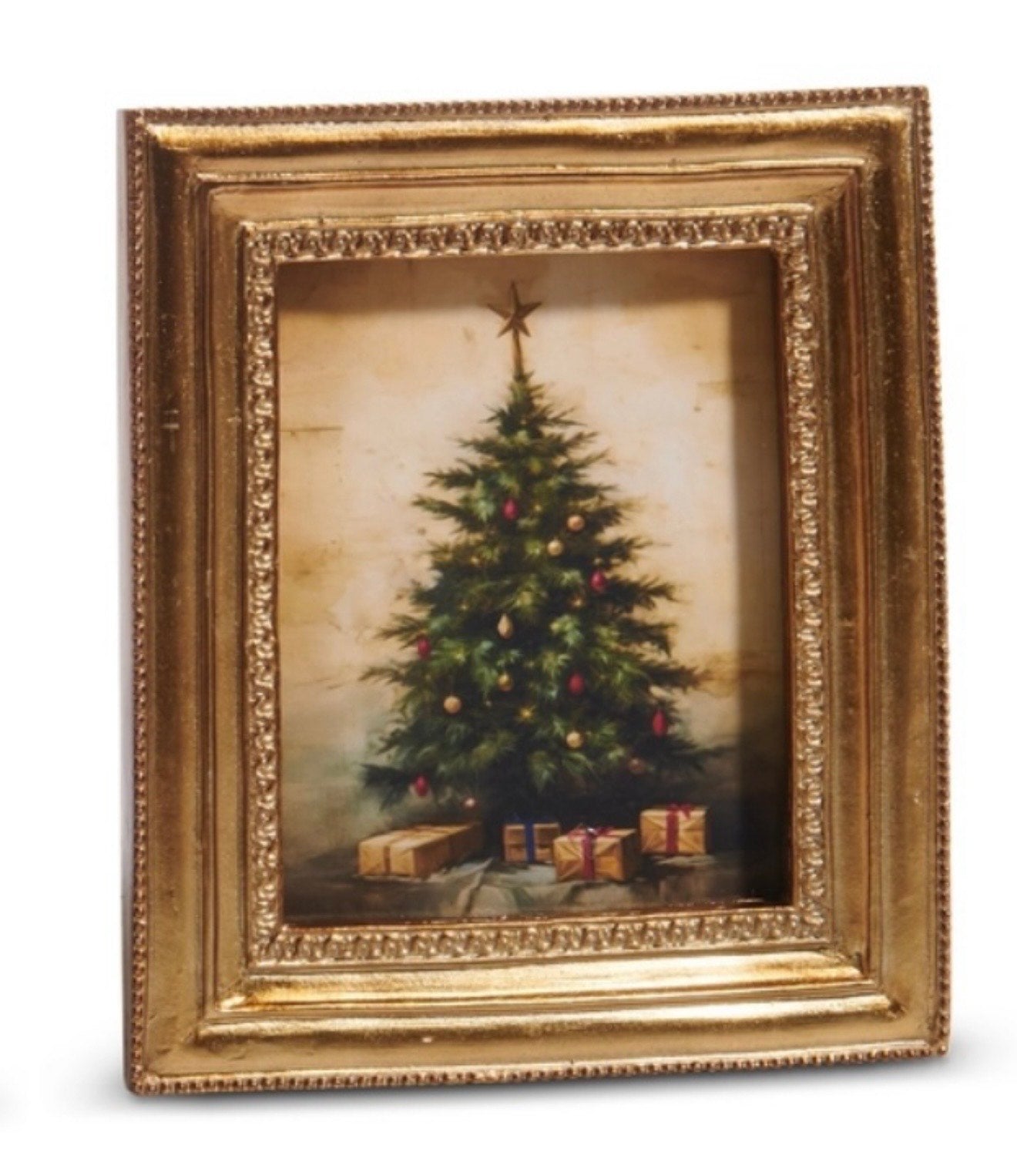 6" Christmas Tree Gilded Christmas Framed Art