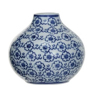 Medium Hand-Stamped Stoneware Vase