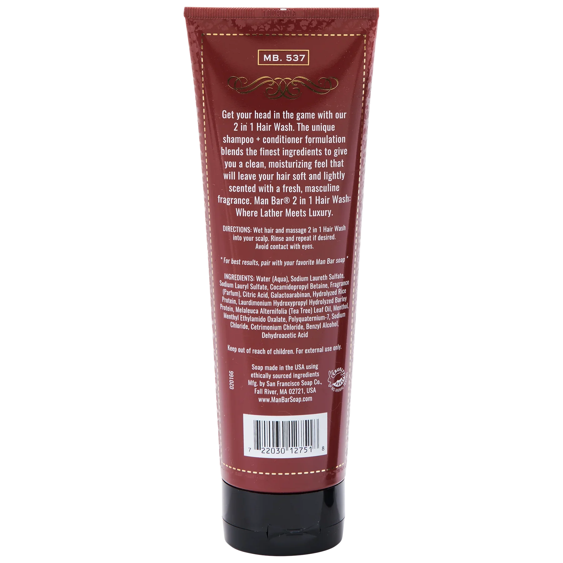Man Bar 2 in 1 Hair Wash Exotic Musk & Sandalwood