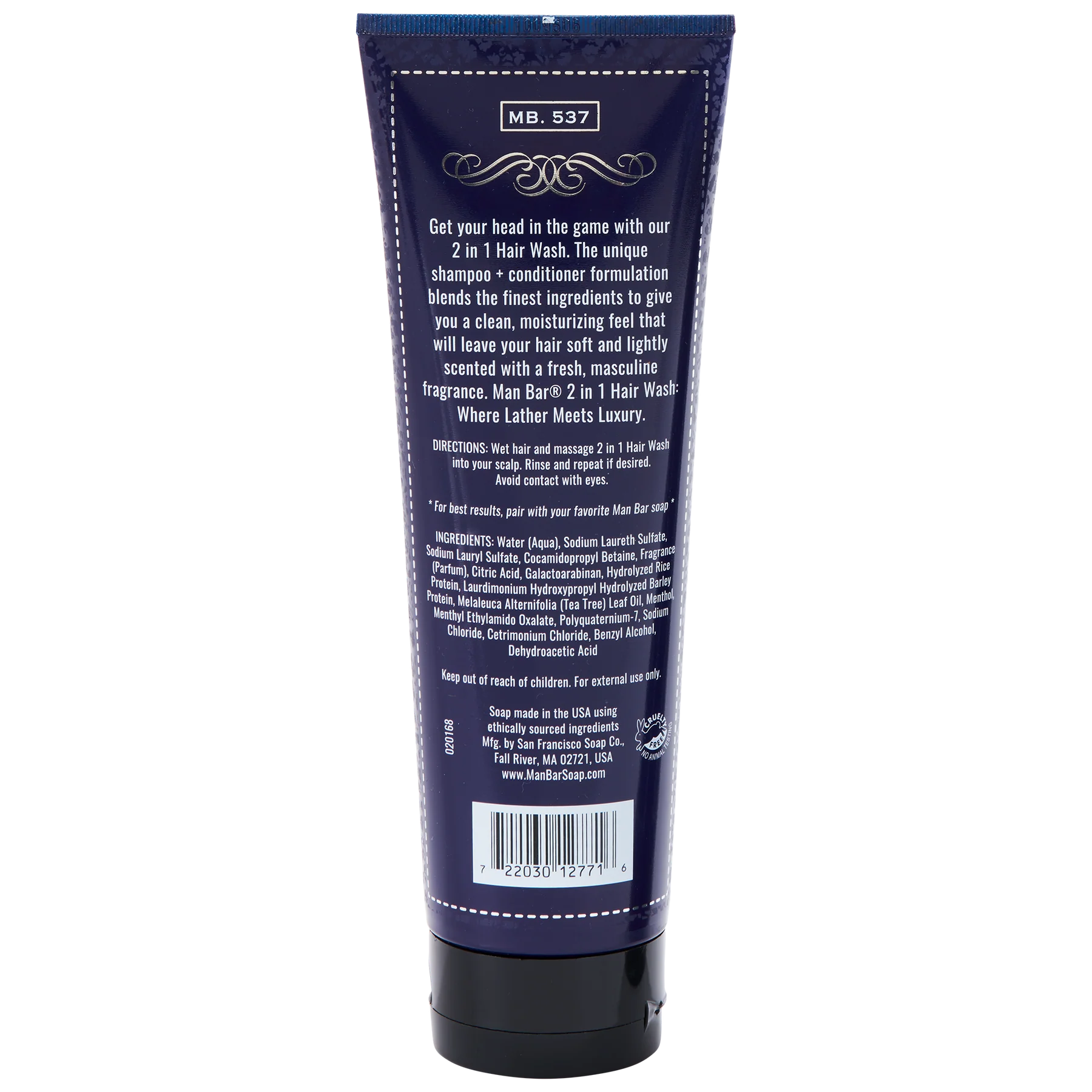 Man Bar 2 in 1 Hair Wash Silver Sage & Bergamot