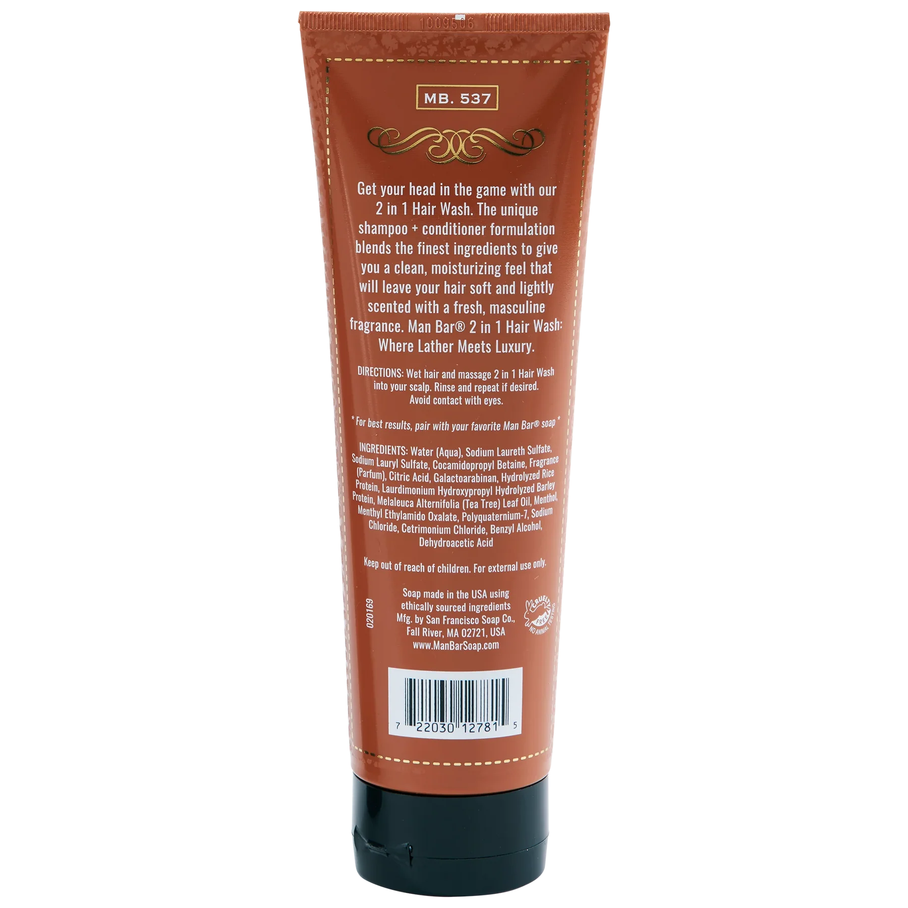 Man Bar 2 in 1 Hair Wash Spiced Tobacco