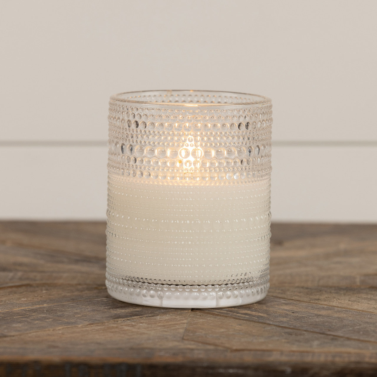 5 Inch Dotted Glass 3D Flame Candle