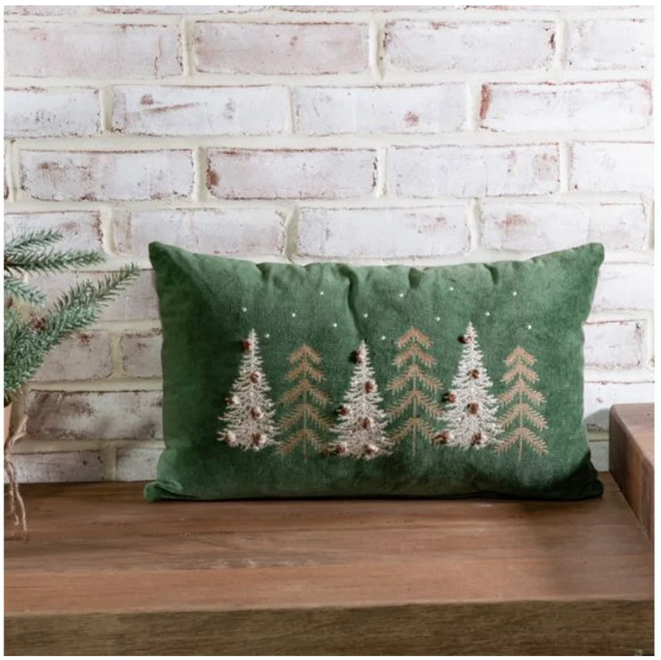 Velvet Pines Pillow 12x20