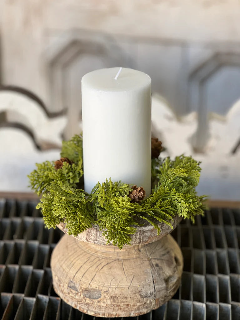 Leyland Cypress Candle Ring