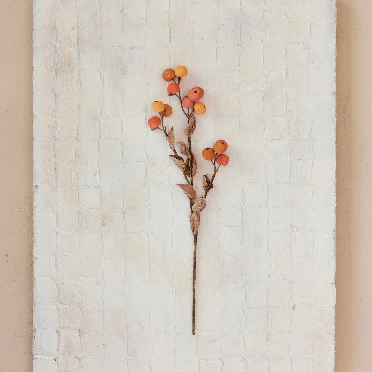 Faux Orange Branch- Orange & Cream Color