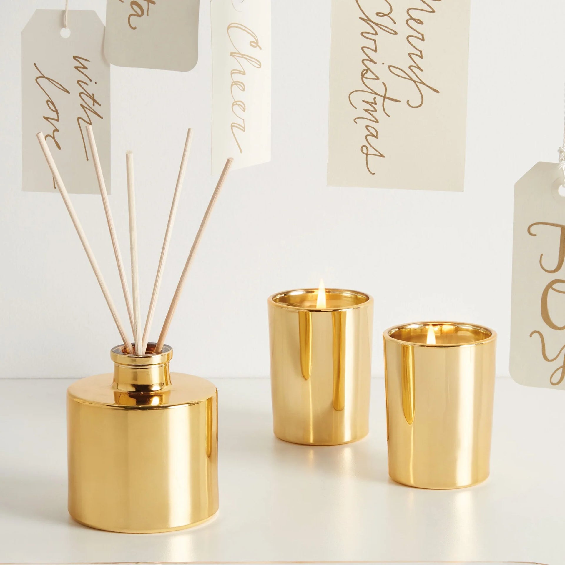 Frasier Fir Gilded Reed Diffuser- Petite Gold