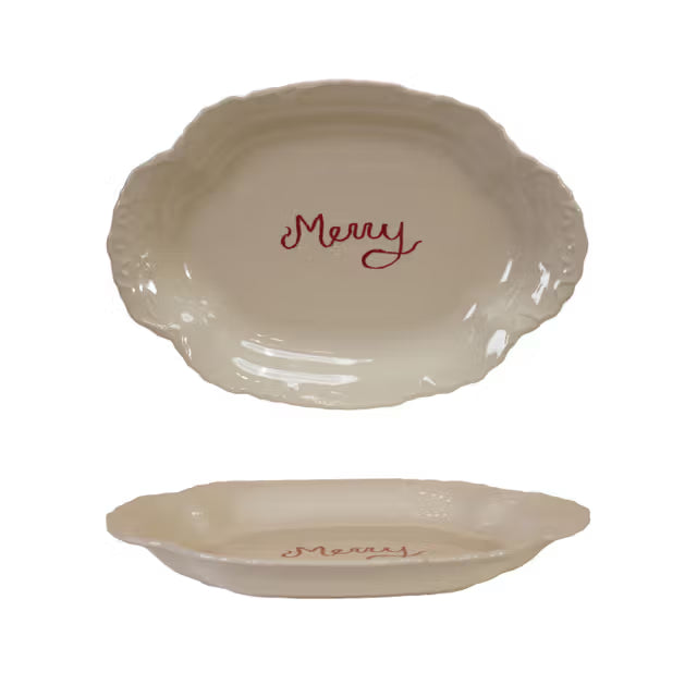 Scalloped Merry Platter