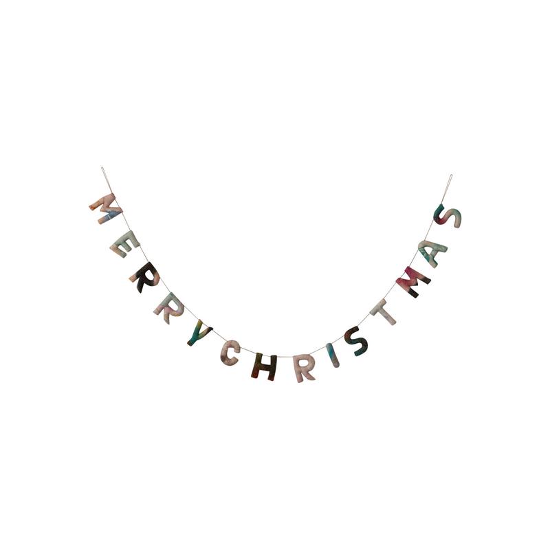 Handmade Wool Felt Merry Christmas Garland