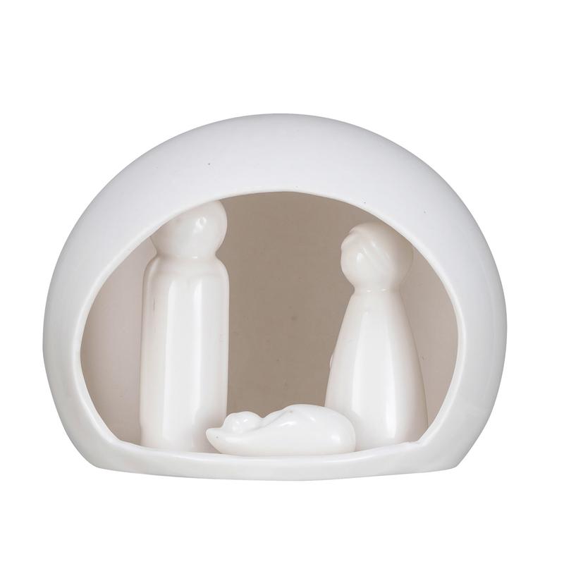 White Stoneware Nativity