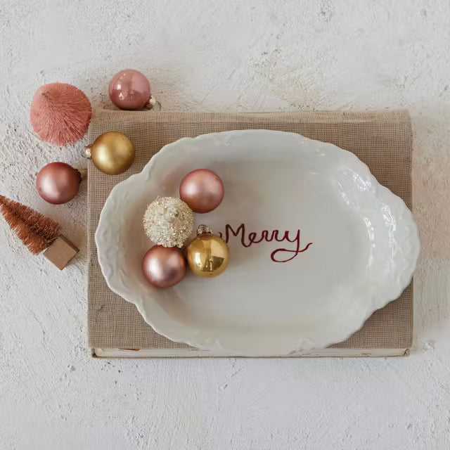Scalloped Merry Platter