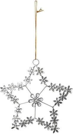 Glass Beaded Metal Star Ornament