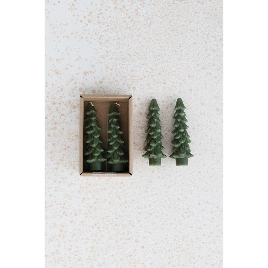 5 Inch Unscented Tree Shaped Taper Candles