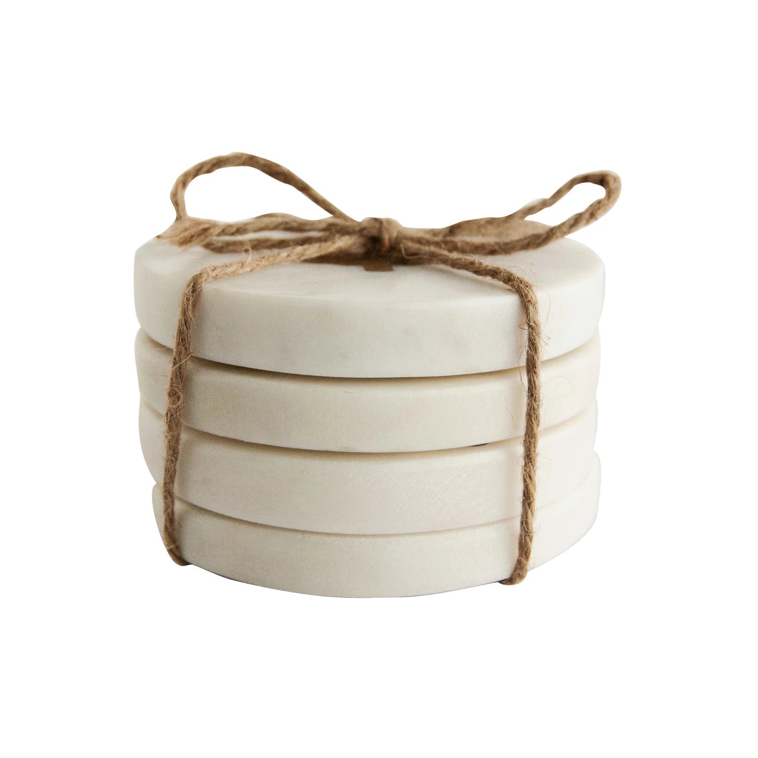 Marble Coasters with Brass Tree Inlay