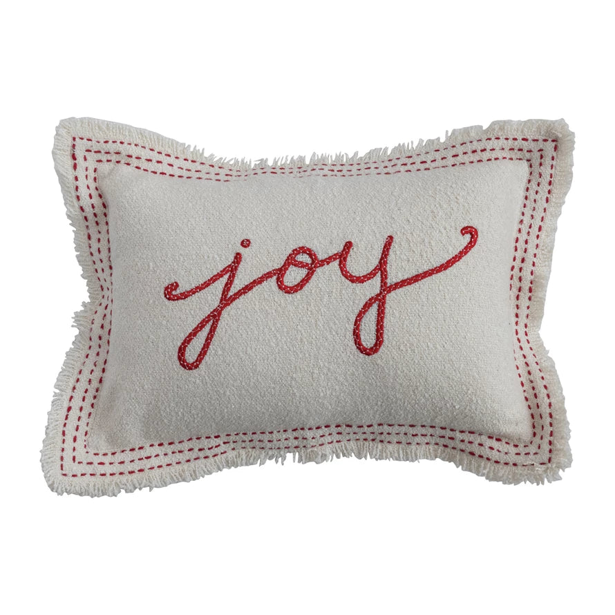 Joy Woven Cotton Blend Textured Lumbar Pillow