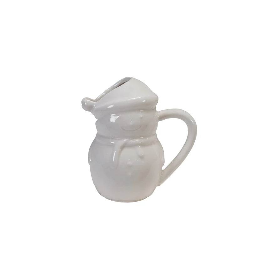 Stoneware Snowman Shaped Creamer
