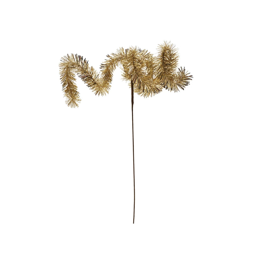 20"H Gold Tinsel Stem