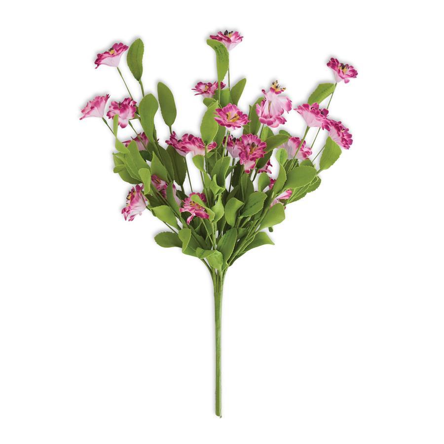 18 Inch Purple Dianthus Spray with Eva Foliage