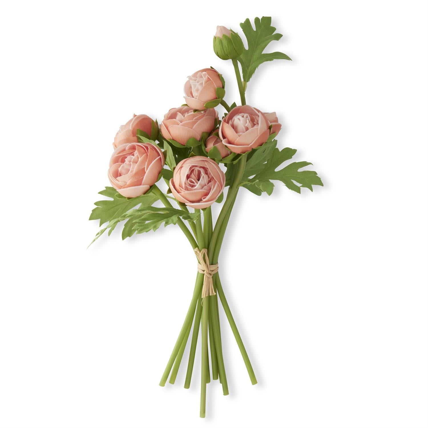 15 Inch Orange Real Touch Ranunculus Bundle (10 Stems)