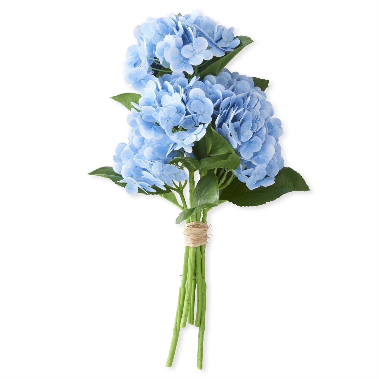 13 Inch Blue Real Touch Hydrangea Bundle (6 Stems)