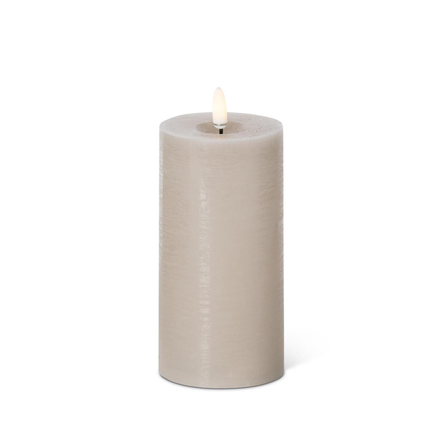 6x3 Inch Taupe ON/OFF Touch LED Pillar Candle with Timer