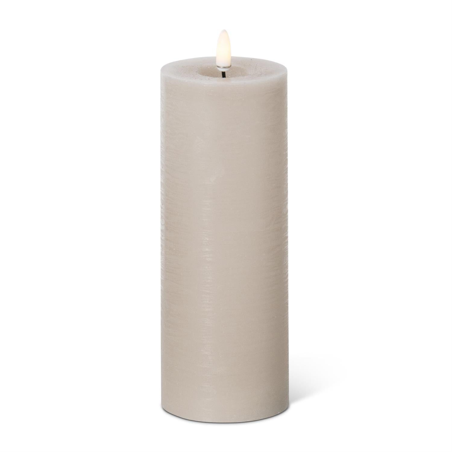 8x3 Inch Taupe ON/OFF Touch LED Pillar Candle with Timer