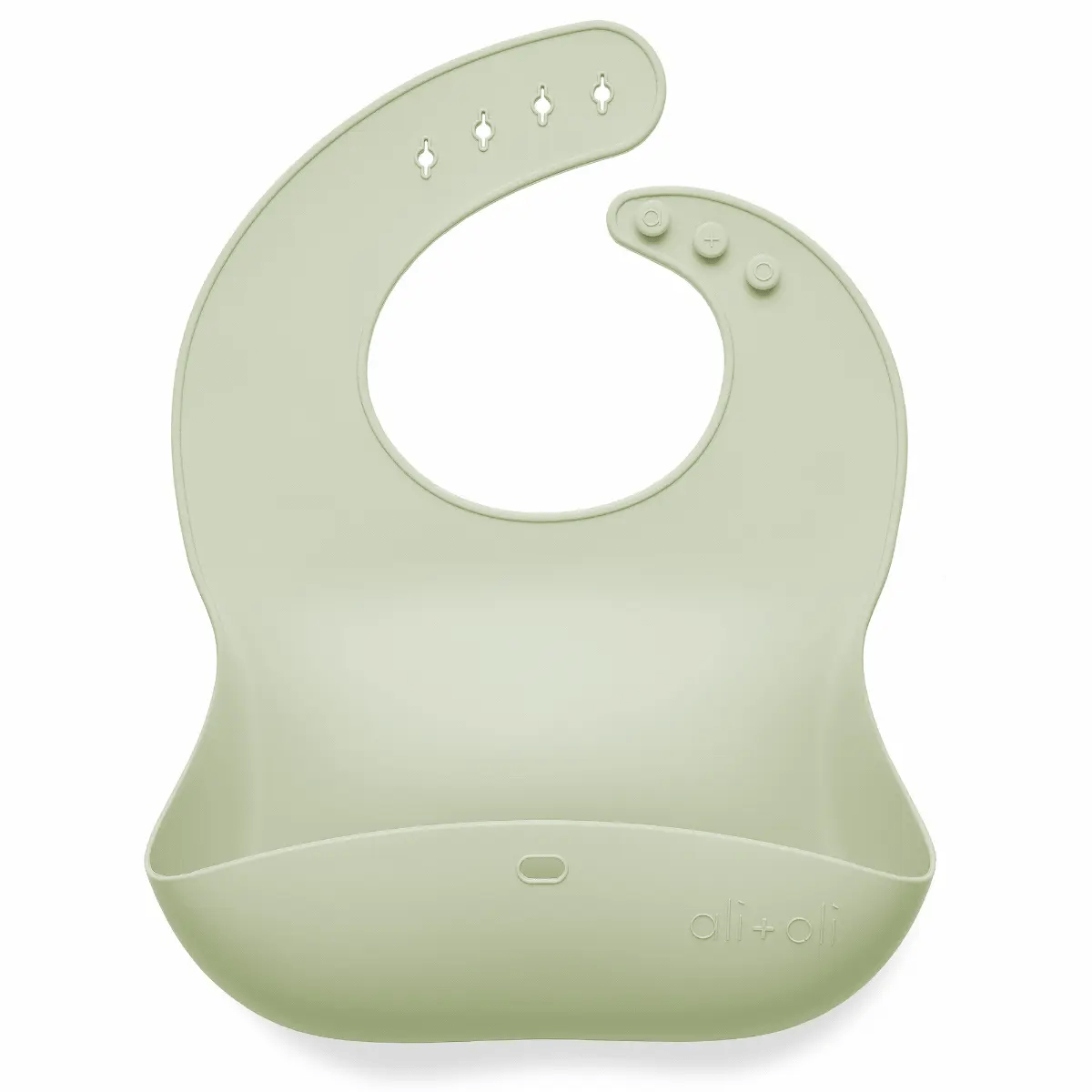 Light Sage Silicone Baby Bib
