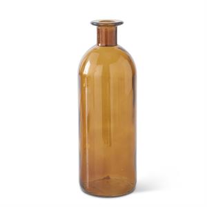 8 Inch Amber Glass Bottle