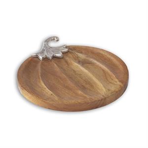 12 Inch Wood Pumpkin Tray