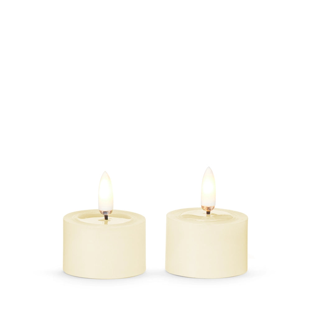 1.75 Ivory Tealights with Melted Top