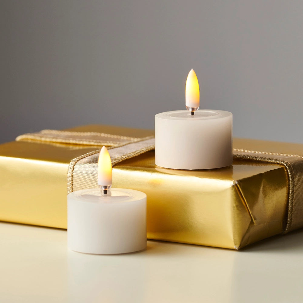 1.75 Ivory Tealights with Melted Top