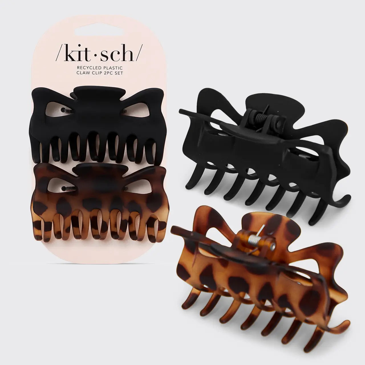 Recycled Plastic Large Claw Clip 2pc Set