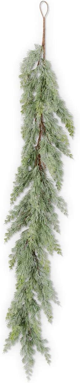 50 Inch Powdered Real Touch Cedar Garland