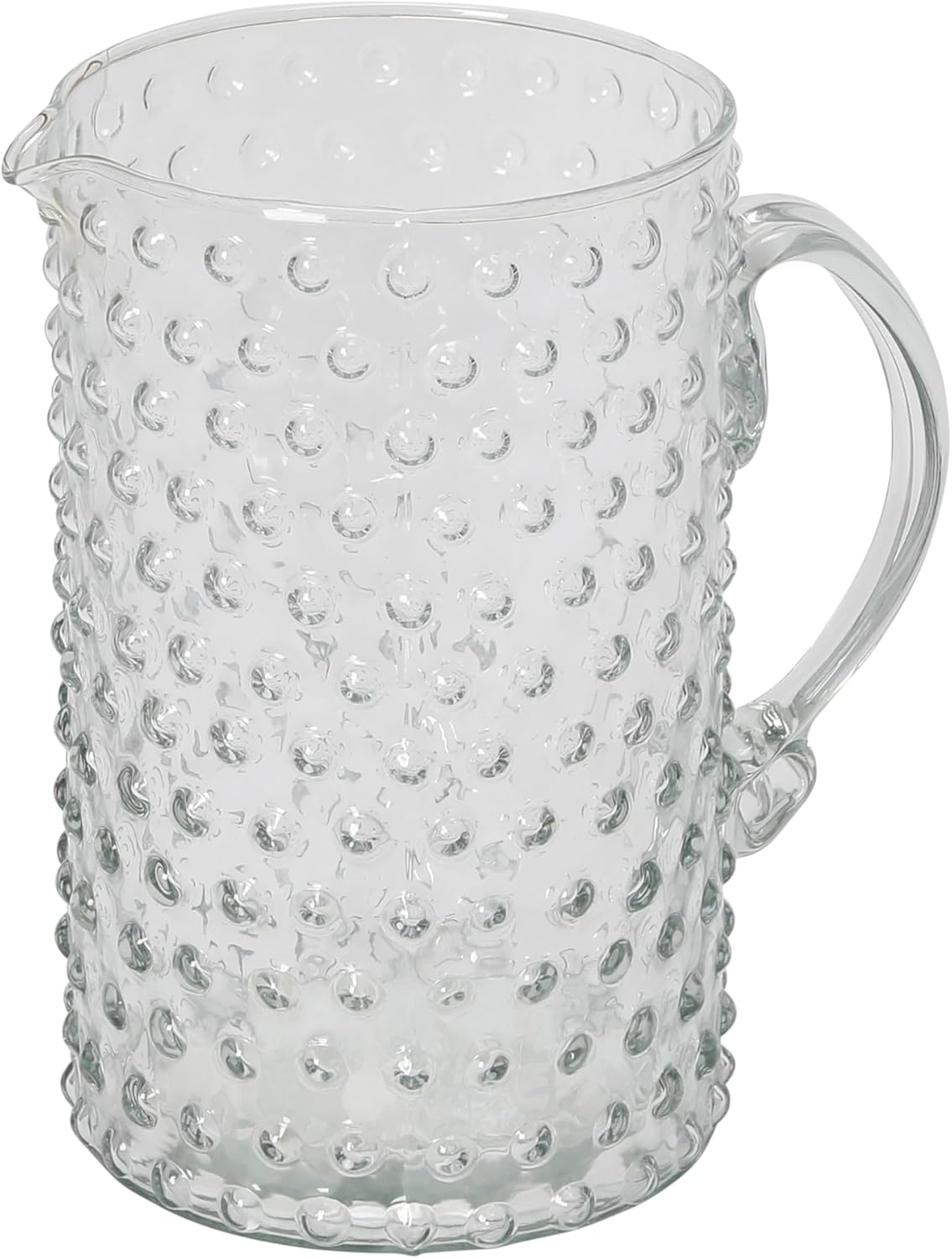Clear Hobnail Glass Pitcher