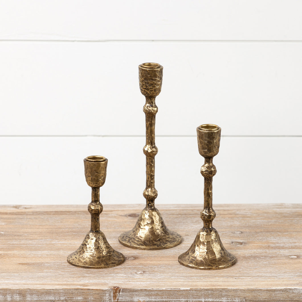 Small Gold Taper Candle Holder