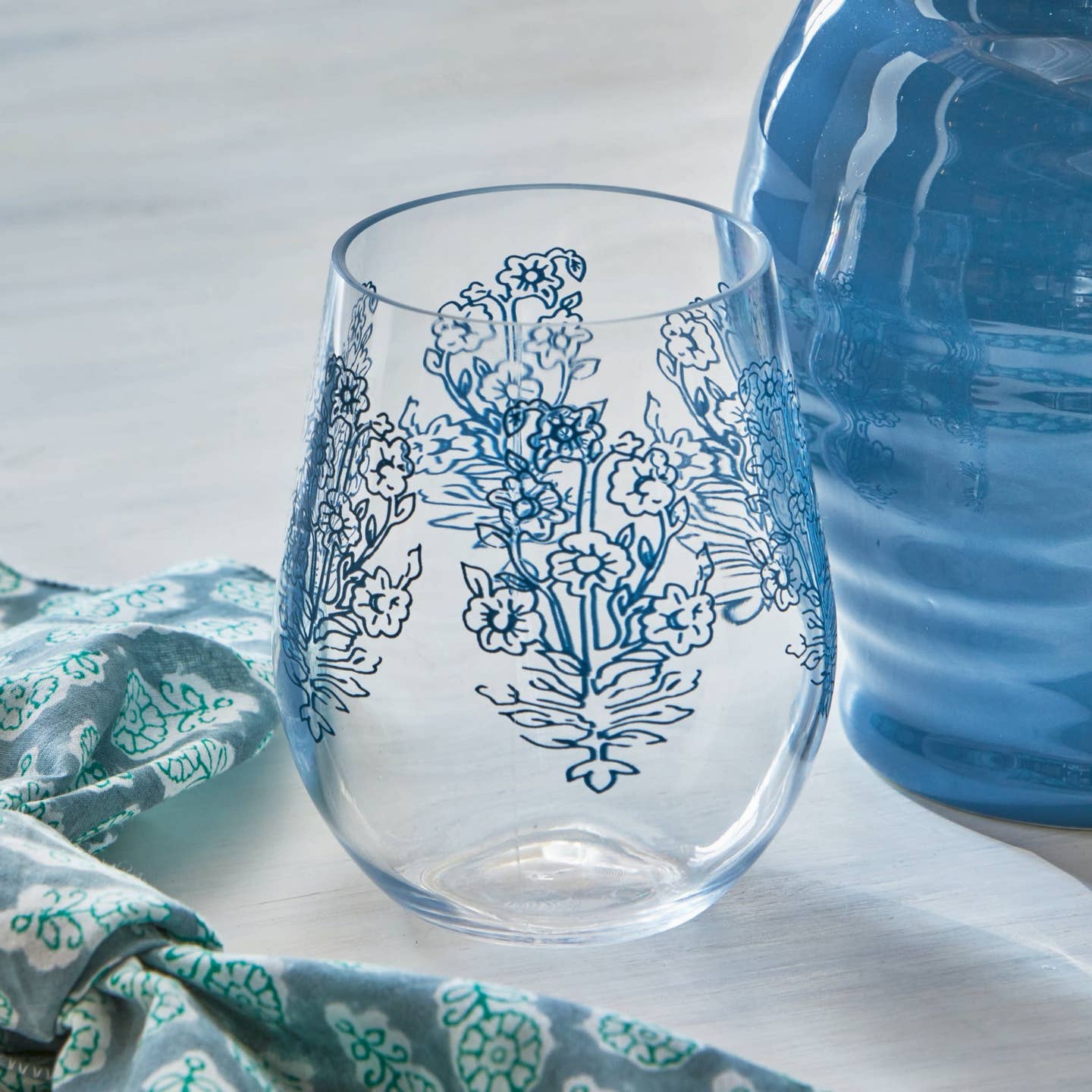 Cottage Acrylic Stemless Wine Glass