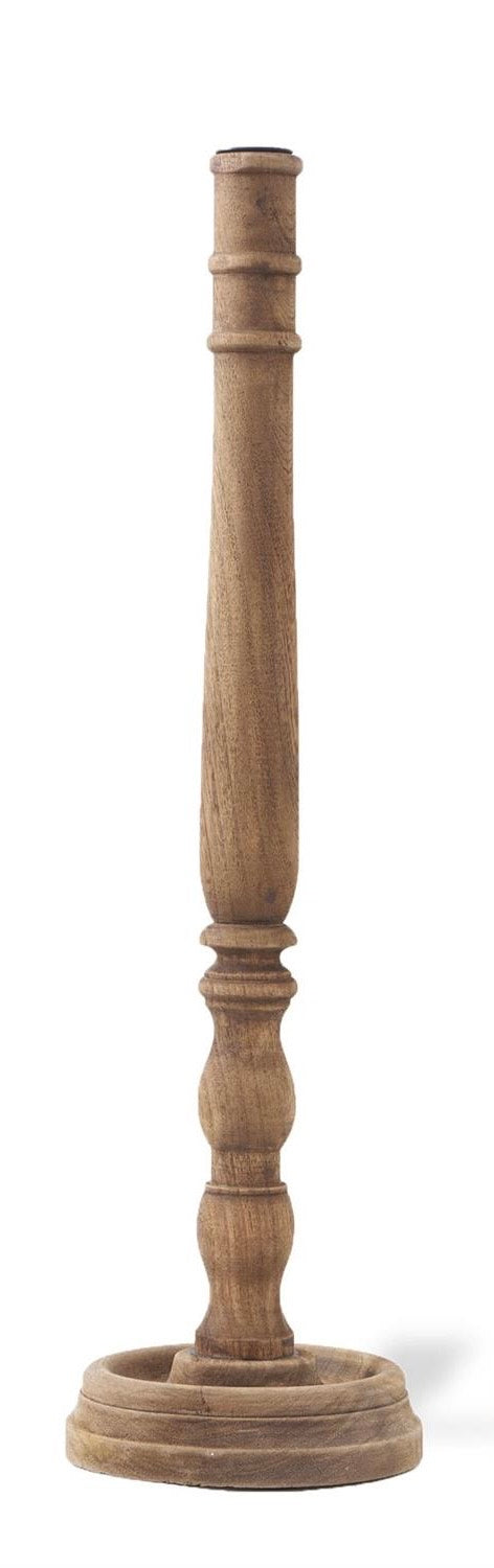 Large Brown Wood Taper Candleholder