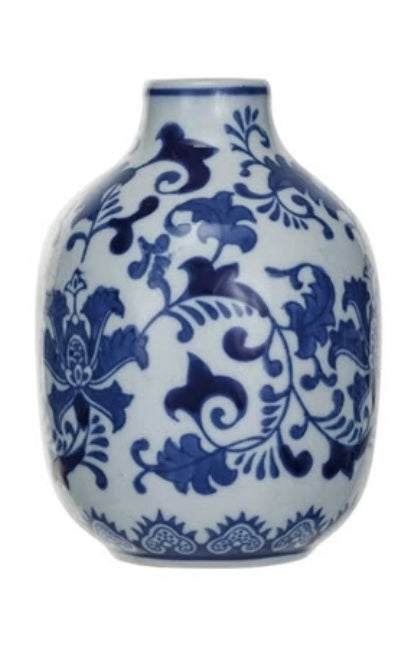 Large Hand-Stamped Stoneware Vase