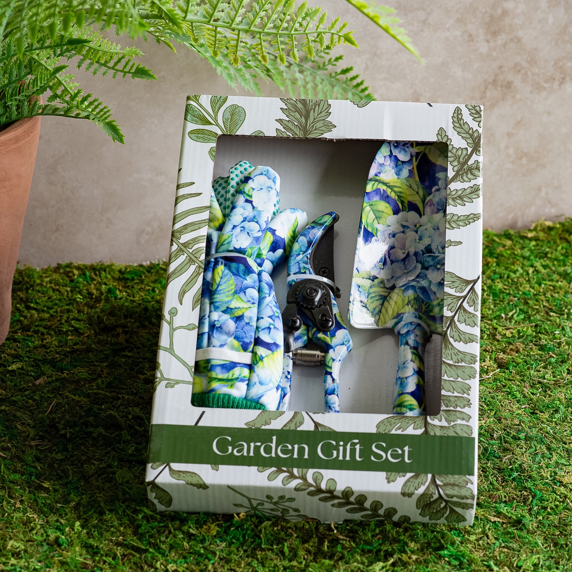 3 Piece Gardening Set- Hydrangea Print