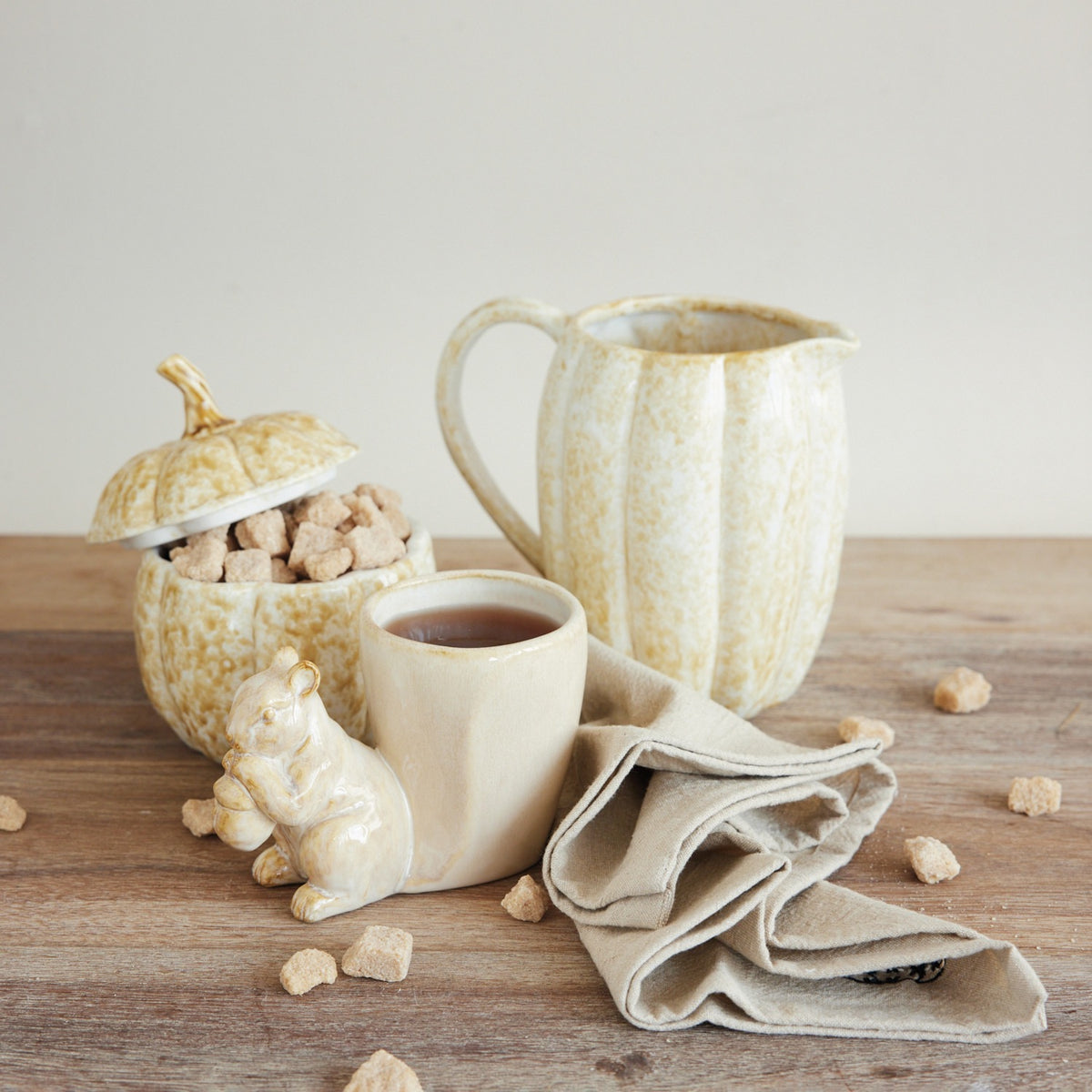 Pumpkin Shaped Jar with Lid